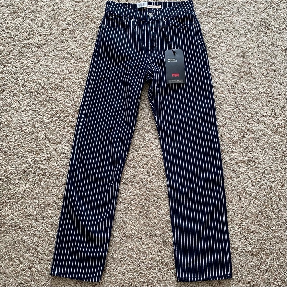NWT Levi’s wedgie high rise striped jeans